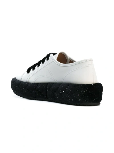 Shop Marco De Vincenzo Glitter Heel Sneakers In White