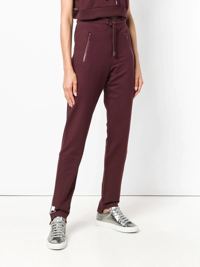 Shop Courrèges High-waisted Track Pants In Pink