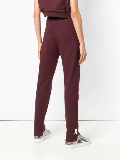 Shop Courrèges High-waisted Track Pants In Pink