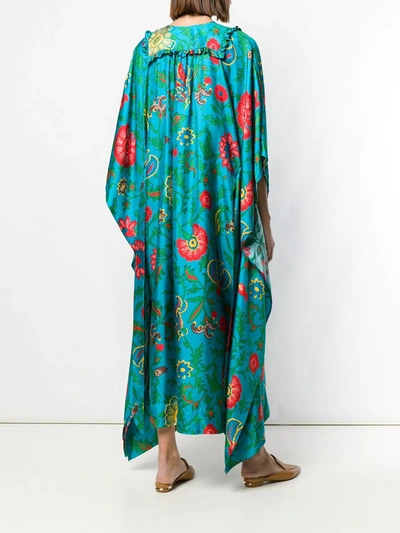 Shop La Doublej Talitha Kaftan In Blue