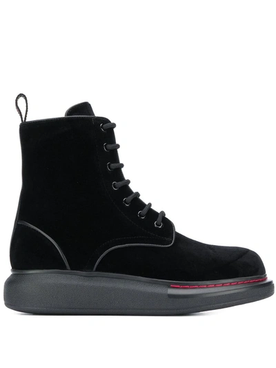 Shop Alexander Mcqueen Oversized Sole Boots In Black