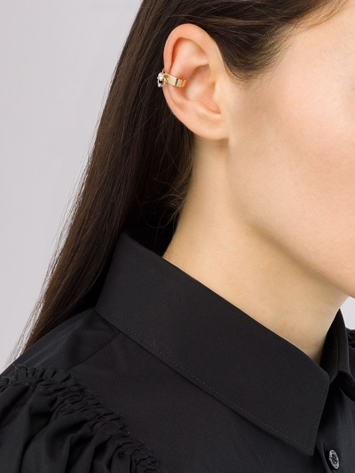 Delfina Delettrez 18kt Yellow And White Gold Two In One Diamond Earcuff In Yellow Gold/white Gold