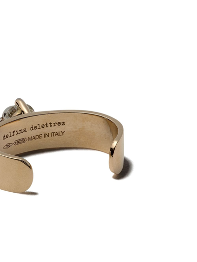 Delfina Delettrez 18kt Yellow And White Gold Two In One Diamond Earcuff In Yellow Gold/white Gold