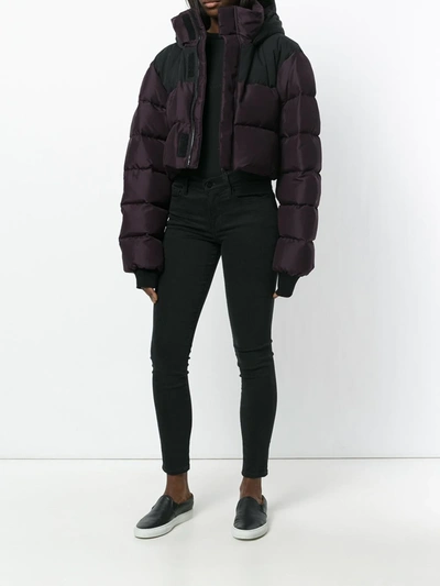 Ben Taverniti Unravel Project Padded Cropped Jacket In Pink