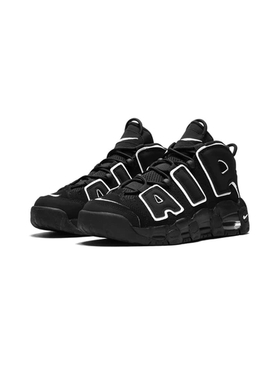 Shop Nike Air More Uptempo "black/ White-black" Sneakers