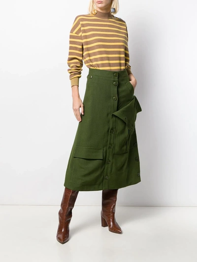 Shop Jacquemus La Jupe Monceau Skirt In Green