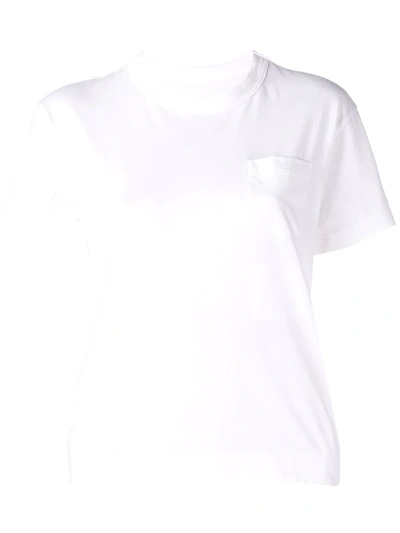 Shop Sacai Plisse Detailed T-shirt In White