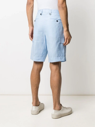 Shop Dolce & Gabbana Pleated Bermuda Shorts In Blue