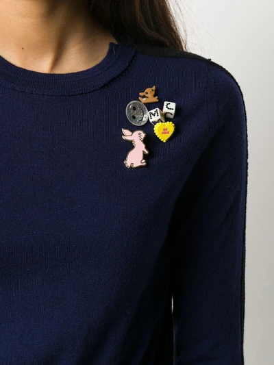 Marc Jacobs The Diy Colour-block Jumper In Blue