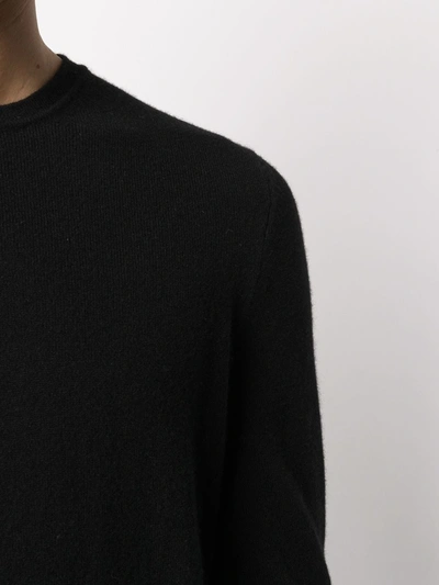 Shop Pringle Of Scotland Round Neck Fine Knit Jumper In Black