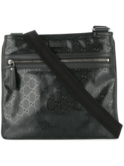 Pre-owned Gucci Gg Pattern Cross Body Shoulder Bag In Black