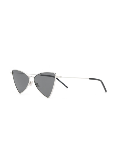 Shop Saint Laurent Angular Cat-eye Sunglasses In Black