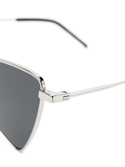 Shop Saint Laurent Angular Cat-eye Sunglasses In Black