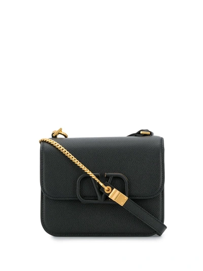 Shop Valentino Small Vsling Shoulder Bag In Black