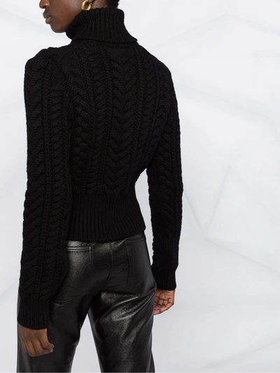 Shop Dolce & Gabbana Cashmere Cable-knit Jumper In Black