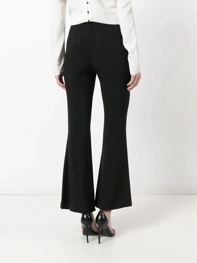 Pre-owned Versace Flared Trousers In Black