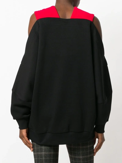 Shop Ioana Ciolacu Cutout Shoulder Sweatshirt In Black