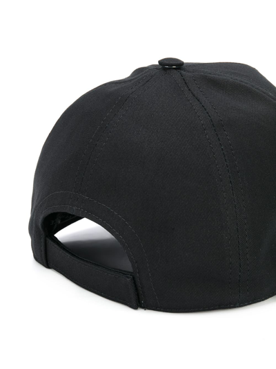 Shop Versace Medusa Studded Baseball Cap In Black