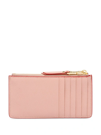 Shop Miu Miu Heart Logo Pouch In Pink