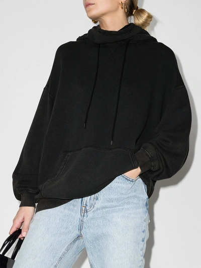 Shop R13 Long-sleeve Drawstring Hoodie In Black