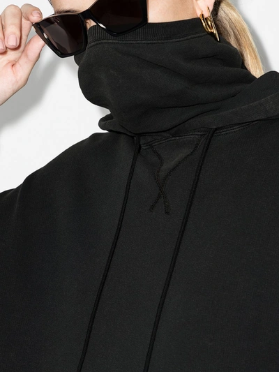 Shop R13 Long-sleeve Drawstring Hoodie In Black