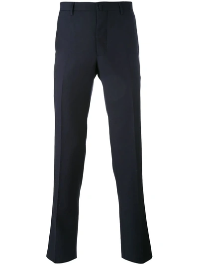 Shop Aiezen Straight-leg Tailored Trousers In Blue