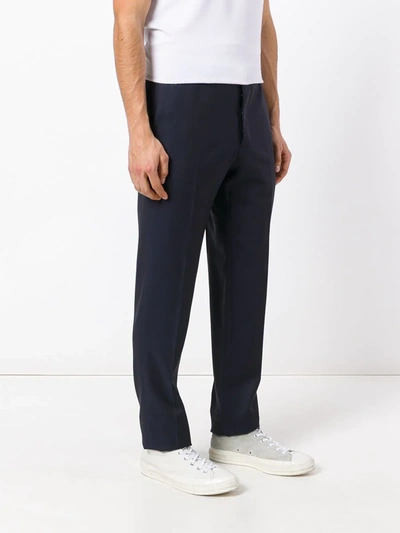 Shop Aiezen Straight-leg Tailored Trousers In Blue