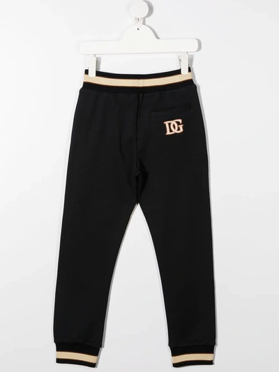 Dolce & Gabbana Cotton Track Pants In Blue