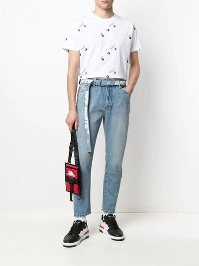Shop Off-white All-over Logo-print T-shirt In White