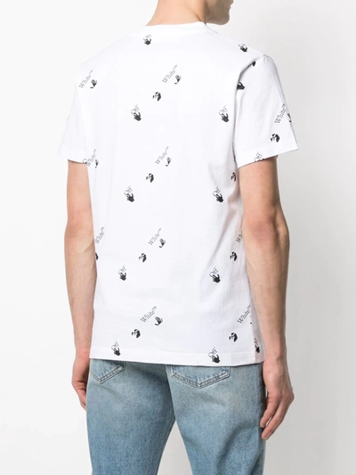 Shop Off-white All-over Logo-print T-shirt In White