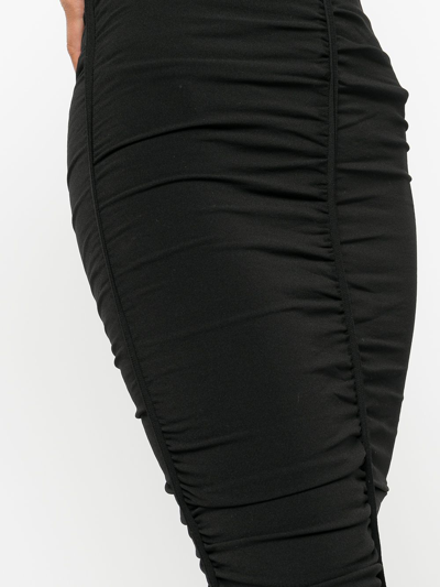 Shop Alexander Wang Ruched Pencil Midi Skirt In Black