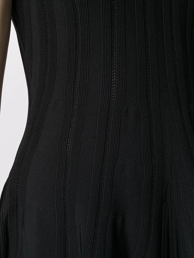 Shop Valentino Flared Knit Dress In Black