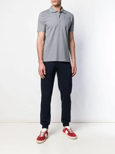 Paul & Shark Embroidered Logo Polo Shirt In Grey