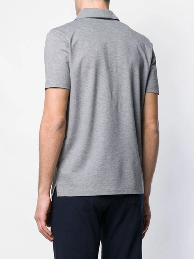 Paul & Shark Embroidered Logo Polo Shirt In Grey