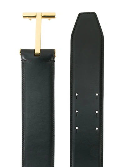 Tom Ford T Buckle Belt In Black