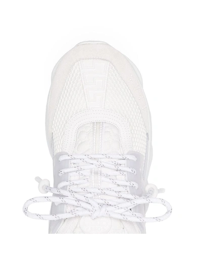 Shop Versace Chain Reaction Sneakers In White