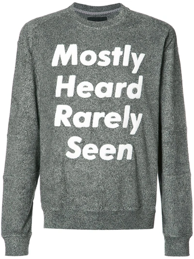 Shop Mostly Heard Rarely Seen Logo Print Sweatshirt In Grey