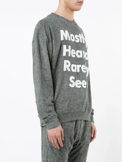 Mostly Heard Rarely Seen Logo Print Sweatshirt In Grey