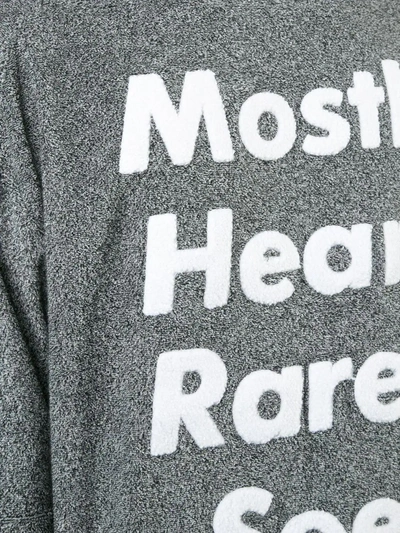Mostly Heard Rarely Seen Logo Print Sweatshirt In Grey