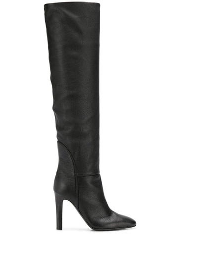 Shop Giuseppe Zanotti Pebbled High Heel Boots In Black