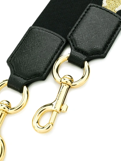 Marc Jacobs Logo Bag Strap In Metallic