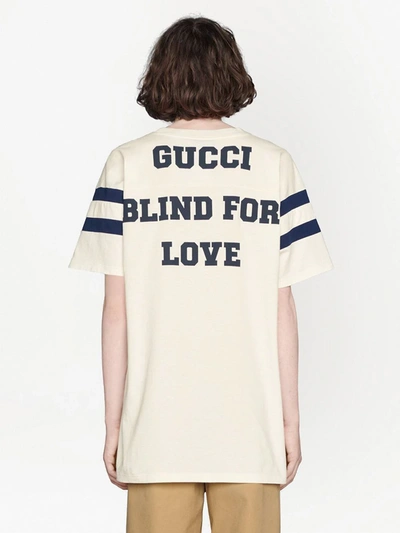 Shop Gucci Logo-print Cotton T-shirt In Weiss