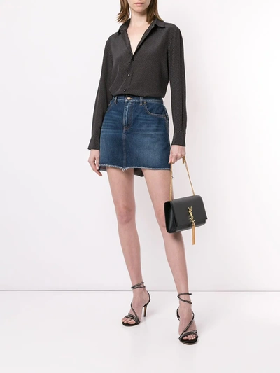 Saint Laurent Medium Kate Leather Shoulder Bag In Black