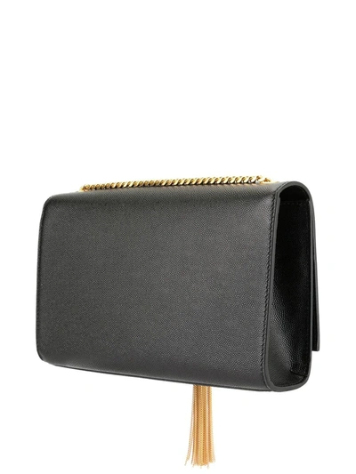 Shop Saint Laurent Kate Tassel Shoulder Bag In Black