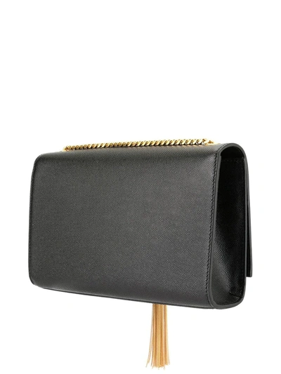 Saint Laurent Medium Kate Leather Shoulder Bag In Black