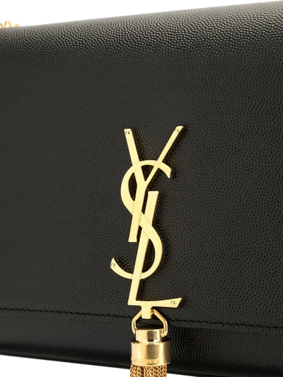 Saint Laurent Medium Kate Leather Shoulder Bag In Black