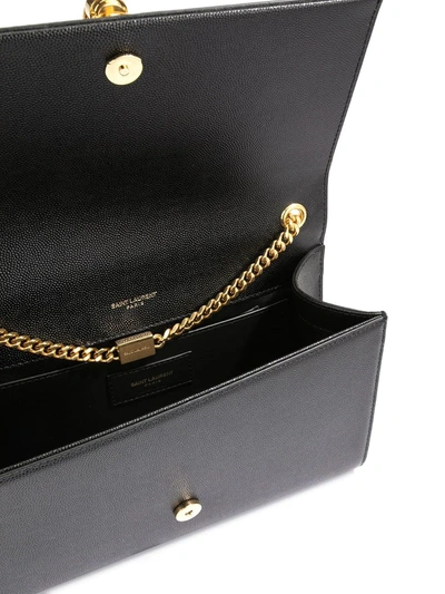 Saint Laurent Medium Kate Leather Shoulder Bag In Black
