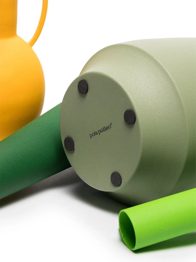 Pols Potten Roman Powder-coated Metal Vases Set Of Four In Green