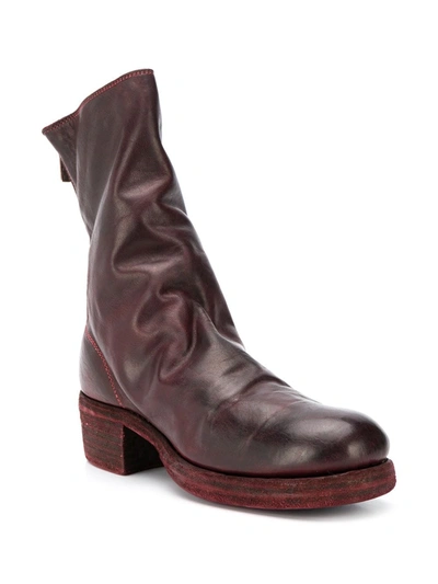 Guidi Worn Effect Boots In Brown