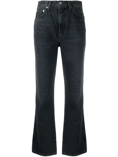 Shop Agolde Slim-fit Flared Jeans In Grey
